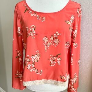 Orange Floral Top